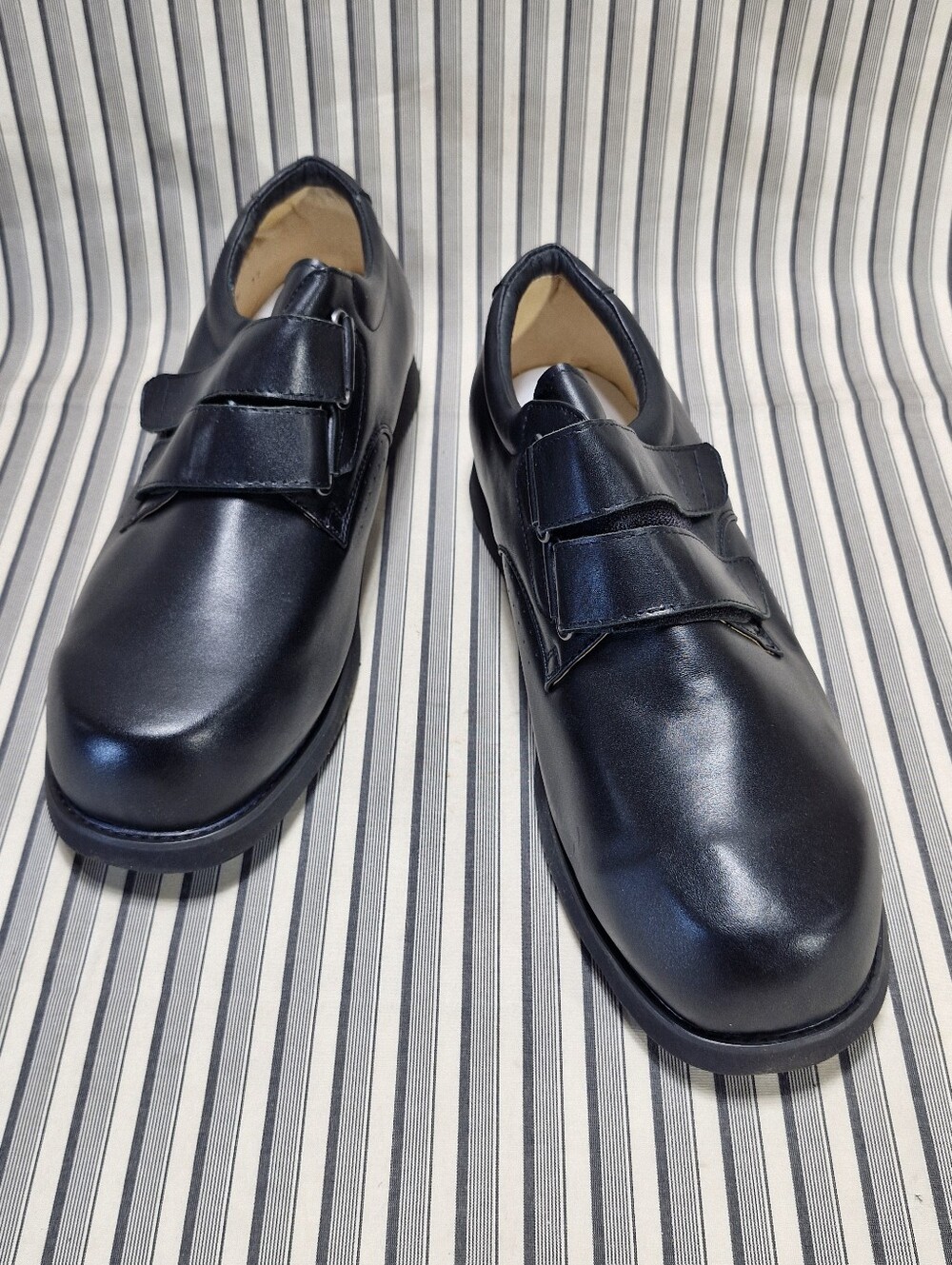 Mt Emey 628-E Men's Diabetic Comfort Shoes Black Size 14 4E Hook Loop